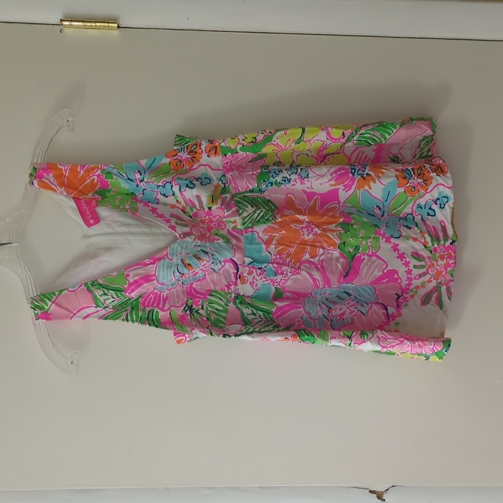 Lilly Pulitzer multi colored pleated sleeveless top